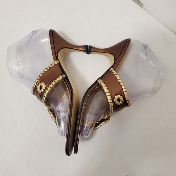 Jack Rogers Brown and Gold Sandals - Picture 3 of 8